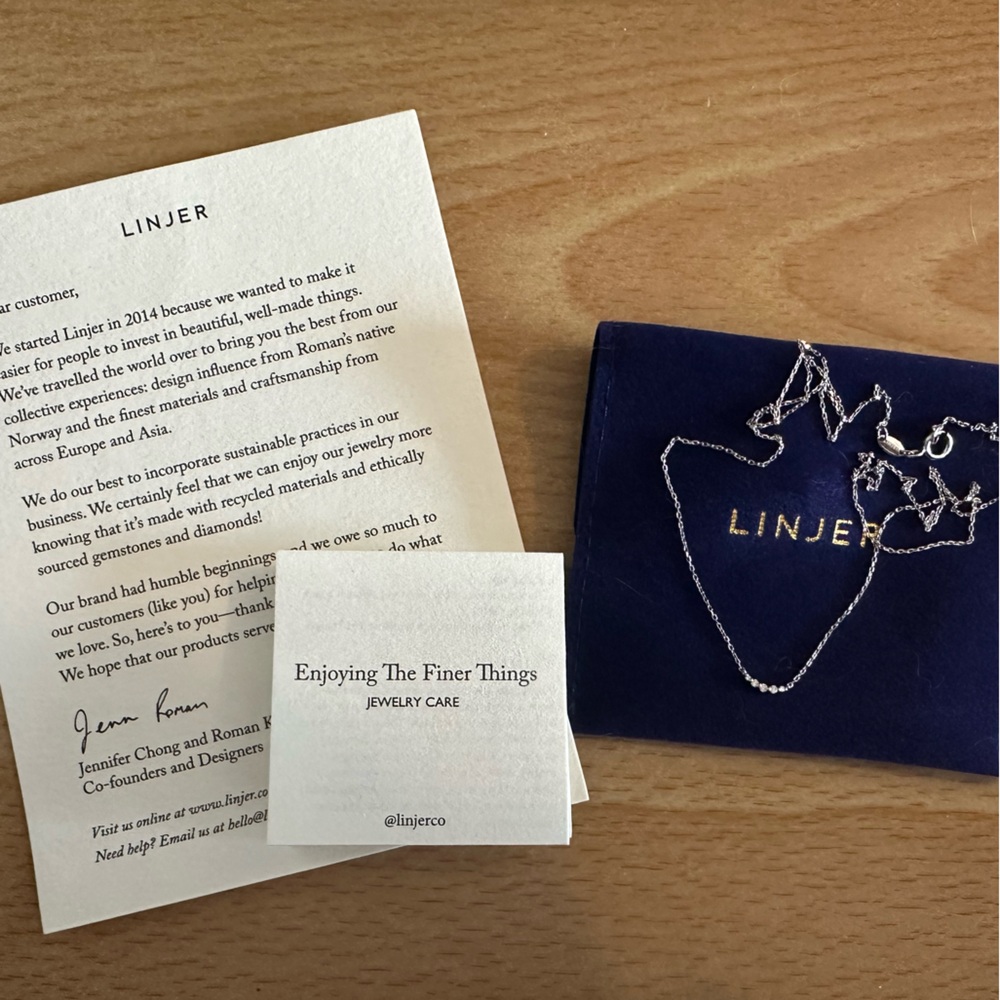 Linjer 14k White Gold Necklace